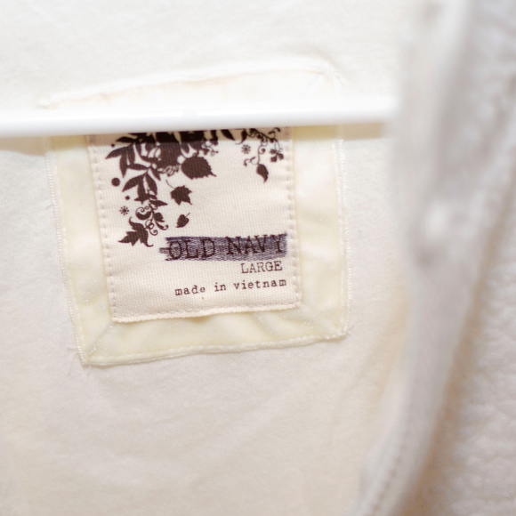 NWOT Old Navy Sherpa Off White/Cream Jacket - Picture 5 of 8